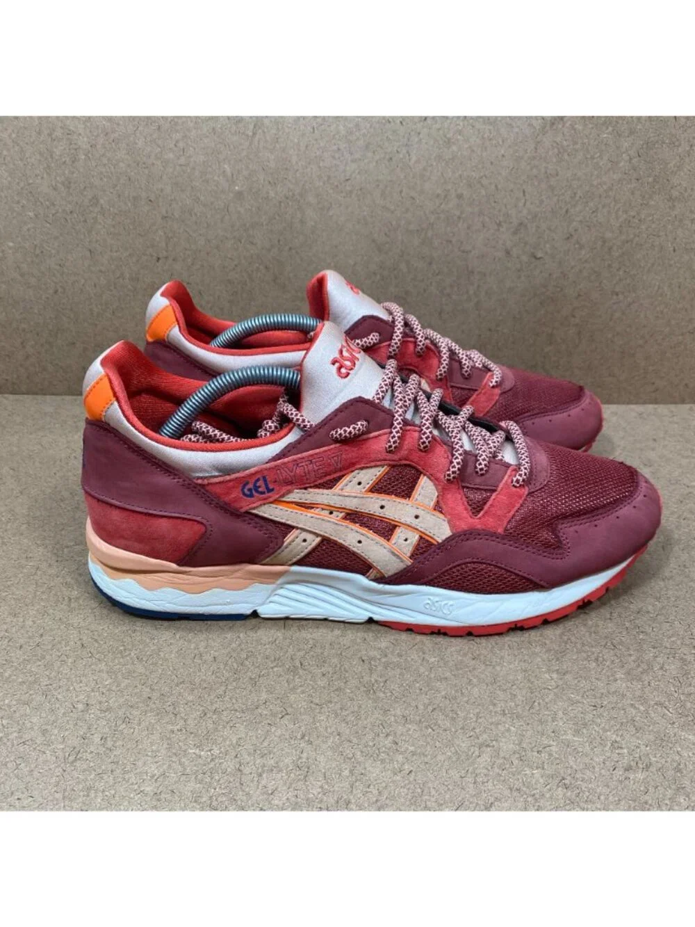 Asics Gel-Lyte V Ronnie Fieg Volcano Burgundy Red Pink Sneakers Mens Size 11